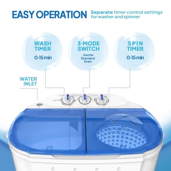 Portable Washing Machine Review ROVSUN's 11LBS Electric Washer and Dryer Combo Uncovered Portable Washing Machine Review ROVSUN's 11LBS Electric Washer and Dryer Combo Uncovered