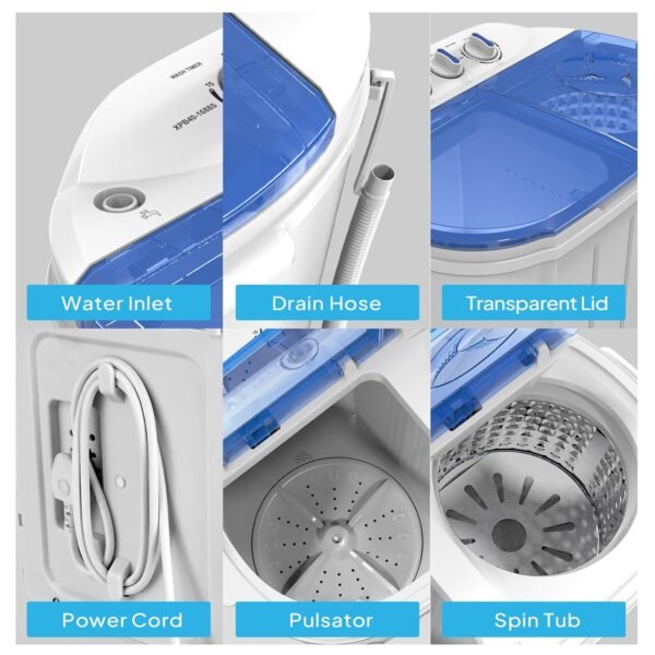 Portable Washing Machine Review ROVSUN's 11LBS Electric Washer and Dryer Combo Uncovered Portable Washing Machine Review ROVSUN's 11LBS Electric Washer and Dryer Combo Uncovered