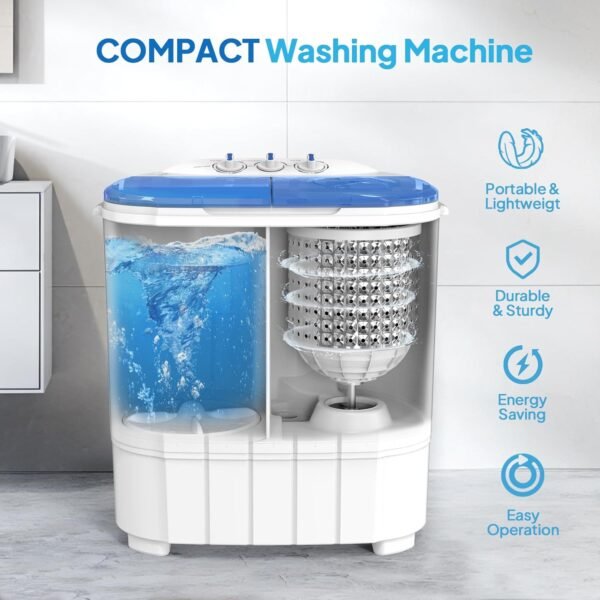 Portable Washing Machine Review ROVSUN's 11LBS Electric Washer and Dryer Combo Uncovered Portable Washing Machine Review ROVSUN's 11LBS Electric Washer and Dryer Combo Uncovered