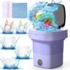 Portable Washing Machine with Upgraded 11L Capacity and Foldable Design, 3 Modes Mini Washing Machine for Deep Cleaning Underwear, Baby Clothes. Ideal for Use in RVs,... Portable Washing Machine with Upgraded 11L Capacity and Foldable Design, 3 Modes Mini Washing Machine for Deep Cleaning Underwear, Baby Clothes. Ideal for Use in RVs,...