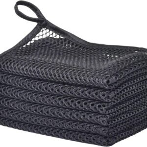 Premium Mesh Dish Cloths for Kitchen, Quick Drying Kitchen Dish Washing Net and Scrubber, Order-Free Dish Rags for Washing Dishes Black 12X12 6 Pack Premium Mesh Dish Cloths for Kitchen, Quick Drying Kitchen Dish Washing Net and Scrubber, Order-Free Dish Rags for Washing Dishes Black 12X12 6 Pack