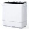 ROVSUN 26lbs Compact Twin Tub Portable Washing Machine, Mini Washer(18lbs) & Spiner(8lbs) / Built-in Drain Pump/Semi-Automatic for Camping, Apartments, Dorms & RV’s (Black) ROVSUN 26lbs Compact Twin Tub Portable Washing Machine, Mini Washer(18lbs) & Spiner(8lbs) / Built-in Drain Pump/Semi-Automatic for Camping, Apartments, Dorms & RV’s (Black)