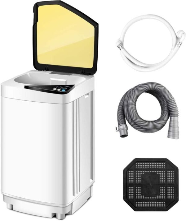 SAFEPLUS Full-Automatic Portable Mini Washing Machines,7.7 lbs Load Capacity,with Spin and Built in Barrel Light for Dorms Apartments RV and Camping SAFEPLUS Full-Automatic Portable Mini Washing Machines,7.7 lbs Load Capacity,with Spin and Built in Barrel Light for Dorms Apartments RV and Camping