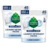 Seventh Generation Laundry Detergent Packs, Free & Clear, 90 Loads (2 pouches, 45 Ct EA) Seventh Generation Laundry Detergent Packs, Free & Clear, 90 Loads (2 pouches, 45 Ct EA)
