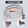 Stainless Steel Washing Machine Hoses KEOKLE Review Durable Leak-Free 8FT Elbow Kit Stainless Steel Washing Machine Hoses KEOKLE Review Durable Leak-Free 8FT Elbow Kit