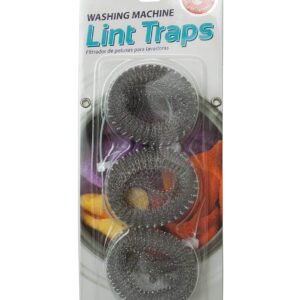 Stainless Steel Washing Machine Lint Traps: Washer Hose Lint Remover with Cable Ties - 3 Count Per Pack Stainless Steel Washing Machine Lint Traps: Washer Hose Lint Remover with Cable Ties - 3 Count Per Pack
