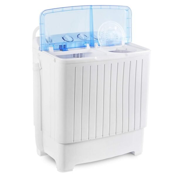 SUPER DEAL Portable Washing Machine 17.6 lbs Twin Tub Compact Washer, Washing and Spinner Cycle Combo for Apartment, Camping, College, Dorms and RV, Timer Control, Gravity Drain... SUPER DEAL Portable Washing Machine 17.6 lbs Twin Tub Compact Washer, Washing and Spinner Cycle Combo for Apartment, Camping, College, Dorms and RV, Timer Control, Gravity Drain...