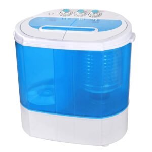 SUPER DEAL Small Portable Washing Machine 9.9lb Mini Compact Washer Twin Tub Laundry Machine Top Load Spinning and Washing Combo 6.57 FT Inlet Gravity Drain Hose SUPER DEAL Small Portable Washing Machine 9.9lb Mini Compact Washer Twin Tub Laundry Machine Top Load Spinning and Washing Combo 6.57 FT Inlet Gravity Drain Hose