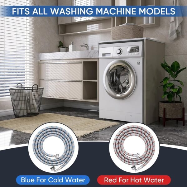 TICONN 4ft Washing Machine Hose Set Review Durable Stainless Steel Burst-Proof Design TICONN 4ft Washing Machine Hose Set Review Durable Stainless Steel Burst-Proof Design