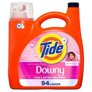Tide Plus Boost of Ultra Downy Liquid Laundry Detergent, April Fresh Scent, 132 fl oz, 94 Loads, Laundry Detergent Liquid with Long-Lasting Freshness (Packaging May Vary) Tide Plus Boost of Ultra Downy Liquid Laundry Detergent, April Fresh Scent, 132 fl oz, 94 Loads, Laundry Detergent Liquid with Long-Lasting Freshness (Packaging May Vary)