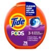 Tide PODS laundry detergent pacs, 3-in-1 Stain Remover, Odor Fighter, Color Protector, 76 Count, HE compatible, Spring Meadow Scent Tide PODS laundry detergent pacs, 3-in-1 Stain Remover, Odor Fighter, Color Protector, 76 Count, HE compatible, Spring Meadow Scent