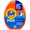 Tide PODS Laundry Detergent Pacs, 3-in-1 Stain Remover, Odor Fighter, Color Protector, 112 Count, HE compatible, Spring Meadow Scent Tide PODS Laundry Detergent Pacs, 3-in-1 Stain Remover, Odor Fighter, Color Protector, 112 Count, HE compatible, Spring Meadow Scent