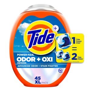 Tide Ultra OXI Power PODS with Odor Eliminators Laundry Detergent Pacs, For Visible and Invisible Dirt, 45 Count, Tide PODS Laundry Detergent, Laundry Pacs Tide Ultra OXI Power PODS with Odor Eliminators Laundry Detergent Pacs, For Visible and Invisible Dirt, 45 Count, Tide PODS Laundry Detergent, Laundry Pacs