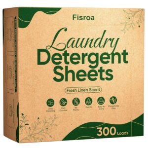 Travel Laundry Detergent Sheets Fisroa 300 Loads Eco-friendly Washing Detergent Sheets Plastic-Free Washer Sheets, Fresh Linen Scent Liquidless Laundry Sheets Strips for Camping... Travel Laundry Detergent Sheets Fisroa 300 Loads Eco-friendly Washing Detergent Sheets Plastic-Free Washer Sheets, Fresh Linen Scent Liquidless Laundry Sheets Strips for Camping...