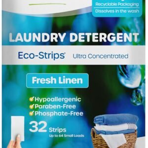 Tru Earth Compact Dry Laundry Detergent Sheets (Made in Canada) - Up to 64 Loads (32 Sheets) - Paraben-Free - Original Eco-Strip Liquidless Laundry Detergent, Travel Laundry... Tru Earth Compact Dry Laundry Detergent Sheets (Made in Canada) - Up to 64 Loads (32 Sheets) - Paraben-Free - Original Eco-Strip Liquidless Laundry Detergent, Travel Laundry...