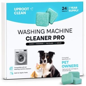 Uproot Clean Washing Machine Cleaner Tablets - 24 Pack for a 12 Month Supply. Formulated for Pet Owners. Compatible with HE, Top & Front Load. Easily Removes Residue, Grime, and... Uproot Clean Washing Machine Cleaner Tablets - 24 Pack for a 12 Month Supply. Formulated for Pet Owners. Compatible with HE, Top & Front Load. Easily Removes Residue, Grime, and...