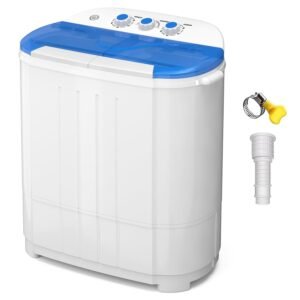 VCJ Portable Washing Machine, Twin Tub Washing Machine Laundry Compact Washer spinner Combo with 14lbs capacity, 9Lbs Washer and 5Lbs Spinner dryer for Apartments RVs and Dorms VCJ Portable Washing Machine, Twin Tub Washing Machine Laundry Compact Washer spinner Combo with 14lbs capacity, 9Lbs Washer and 5Lbs Spinner dryer for Apartments RVs and Dorms