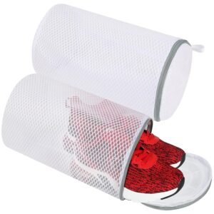 Vivifying Shoe Washing Machine Bag, 2 Pack Honeycomb Mesh Laundry Bag with Zipper for Sneakers, Running Shoes, Sock, Bras, Delicates and Toys Vivifying Shoe Washing Machine Bag, 2 Pack Honeycomb Mesh Laundry Bag with Zipper for Sneakers, Running Shoes, Sock, Bras, Delicates and Toys