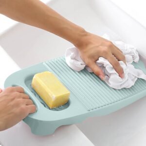 Wash Board, Washboard for Hand Washing Clothes, Plastics Laundry Scrub Board Household With Holder Portable (A-light blue) Wash Board, Washboard for Hand Washing Clothes, Plastics Laundry Scrub Board Household With Holder Portable (A-light blue)