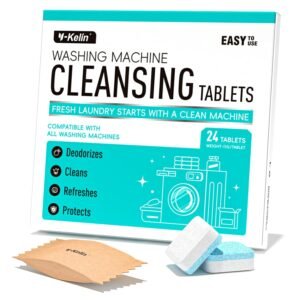 Washing Machine Cleaner Tablets 24 Pack -1 Year Supply for HE Front Loader & Top Load Washer,Septic Safe Washer Machine Cleaner Tablets, Deep Clean,Eco-Friendly Deodorizer Washing Machine Cleaner Tablets 24 Pack -1 Year Supply for HE Front Loader & Top Load Washer,Septic Safe Washer Machine Cleaner Tablets, Deep Clean,Eco-Friendly Deodorizer