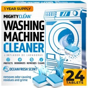 Washing Machine Cleaner Tablets 24 Pack - 1 Year Supply Washer Machine Cleaner Tablets, Septic Safe Washing Machine Cleaning Tablets, Washer Cleaner Tablets, Works with All... Washing Machine Cleaner Tablets 24 Pack - 1 Year Supply Washer Machine Cleaner Tablets, Septic Safe Washing Machine Cleaning Tablets, Washer Cleaner Tablets, Works with All...