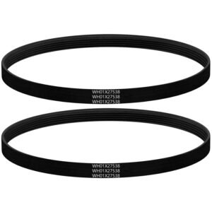 WH01X27538 Washer Drive Belt Compatible with GE, Hotpoint Clothes Washing Machine, Replaces Washing Machine Parts AP6328256, PS12299369, 4587903, 290D1101P005, 2 Pack WH01X27538 Washer Drive Belt Compatible with GE, Hotpoint Clothes Washing Machine, Replaces Washing Machine Parts AP6328256, PS12299369, 4587903, 290D1101P005, 2 Pack