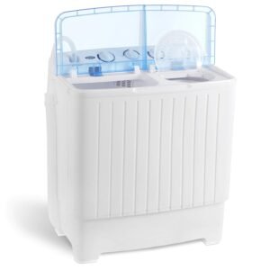 ZENY Portable Washing Machine Compact Twin Tub Laundry Washing Machine 17.6lbs Capacity, Mini Washer Dryer for Apartment RV Travelling,Semi-Automatic, 11lbs Washer, 6.6lbs Spinner ZENY Portable Washing Machine Compact Twin Tub Laundry Washing Machine 17.6lbs Capacity, Mini Washer Dryer for Apartment RV Travelling,Semi-Automatic, 11lbs Washer, 6.6lbs Spinner