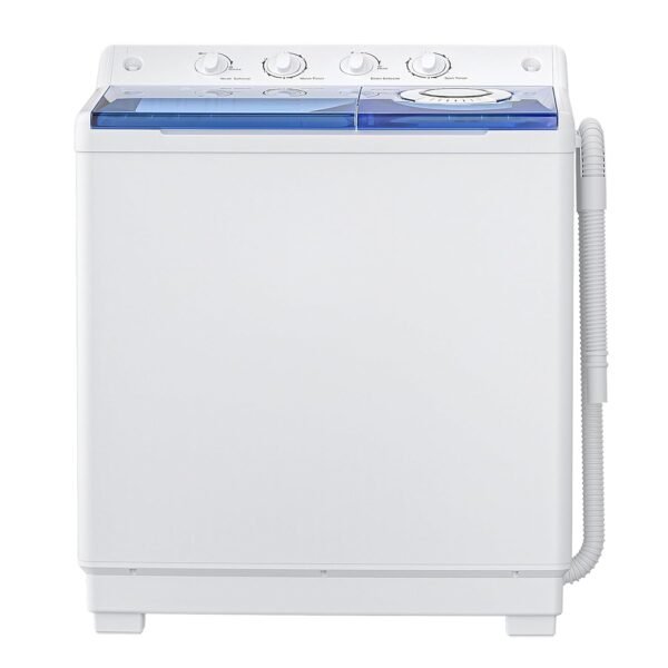 Zynkez Portable Washing Machine, 40Lbs Compact Washing machine, Twin Tub Laundry Washer Machine with Built-in Drain Pump, Semi-Automatic 24Lbs Washer and 16Lbs Spinner Combo for... Zynkez Portable Washing Machine, 40Lbs Compact Washing machine, Twin Tub Laundry Washer Machine with Built-in Drain Pump, Semi-Automatic 24Lbs Washer and 16Lbs Spinner Combo for...